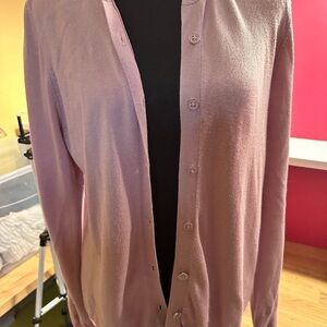 Beautiful light pink long cardigan woman size M Karen Millen
